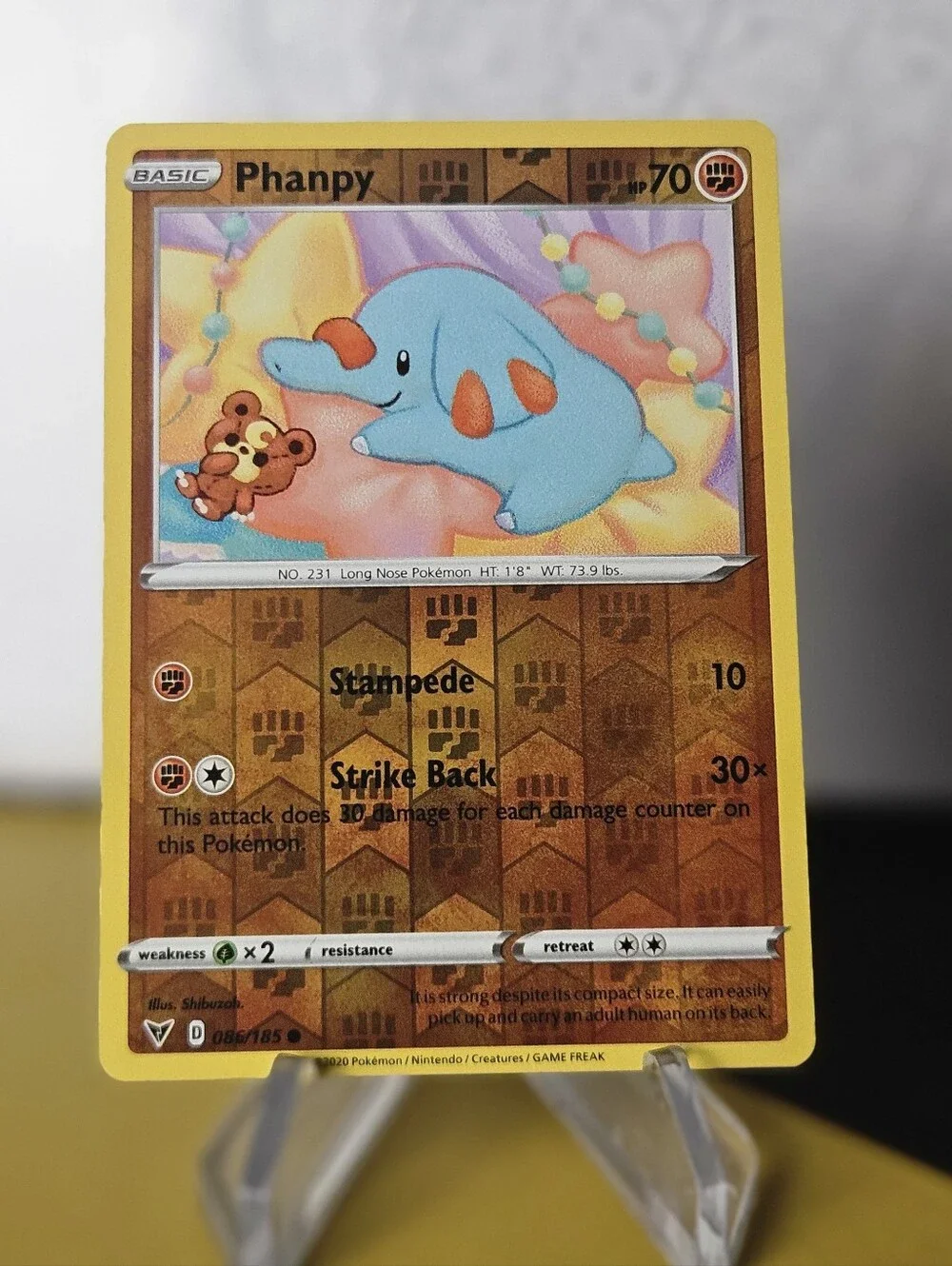 Phanpy 086/185 Pokemon TCG Reverse Holo Rare